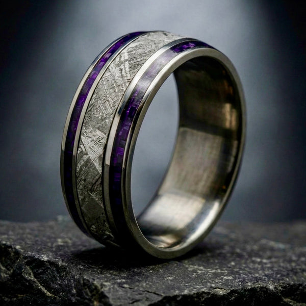 Meteorite with Twin Purple Carbon Fiber