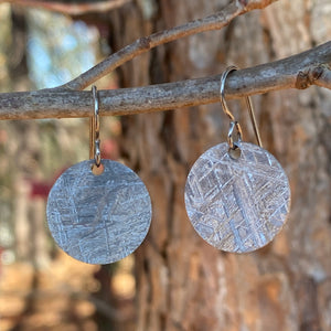 Meteorite Round Earrings