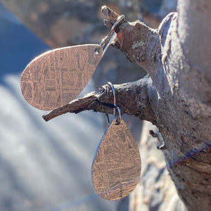 Meteorite Drop Earrings