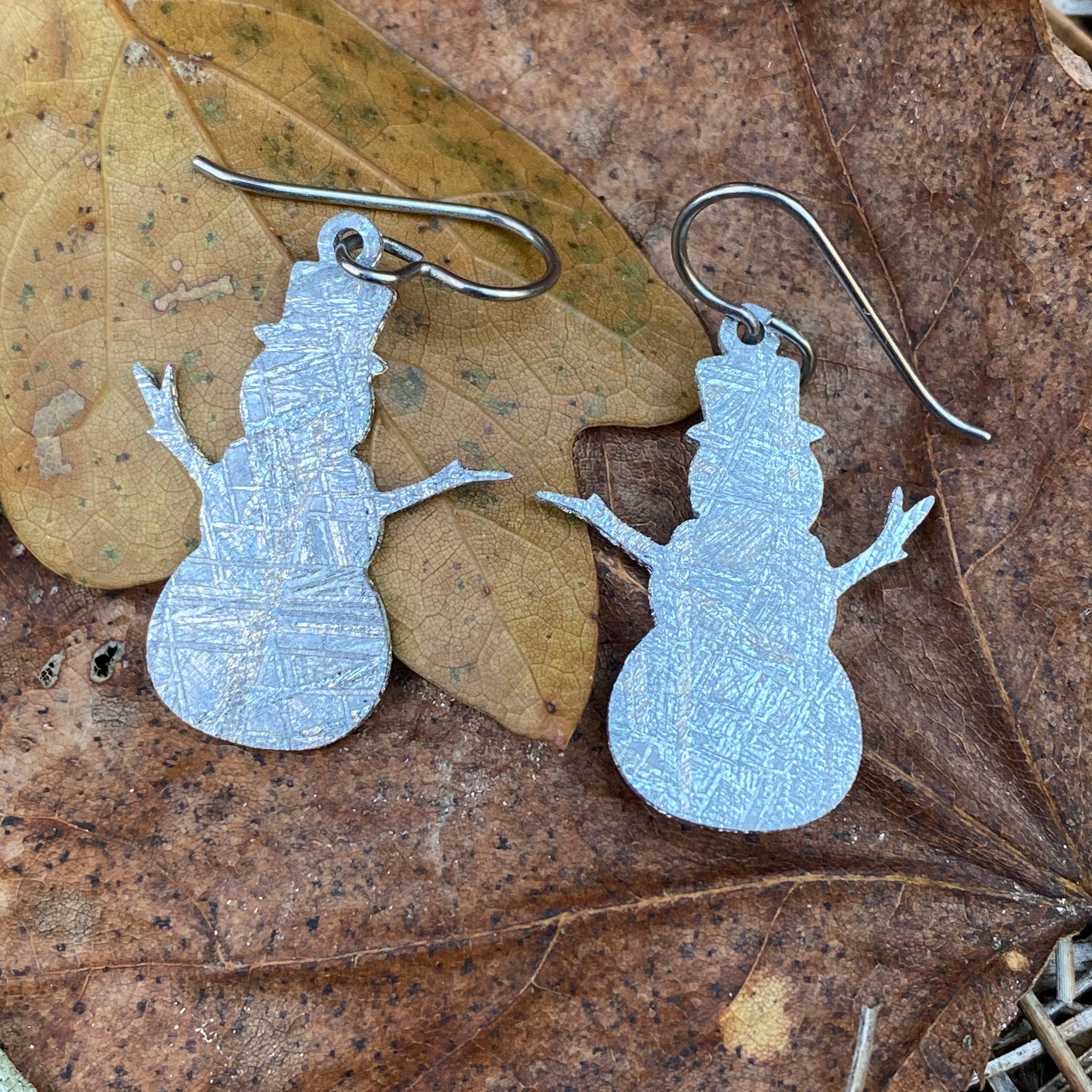 Meteorite Snowmen Earrings