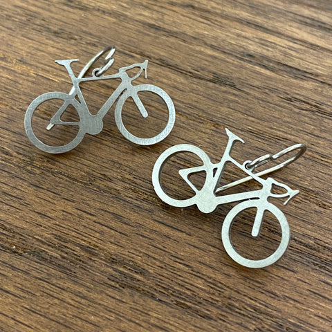 Titanium Road Bike Earrings