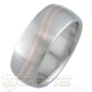 Precious Metal Inlays – Boone Titanium Rings