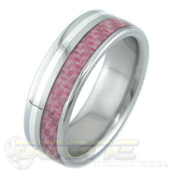 Pink Carbon Fiber with Silver