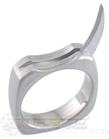 4 Styles New Adjustable Titanium Alloy Finger Ring Blade Portable