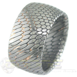 SuperConductor Dome Ring in 12mm Width Etched