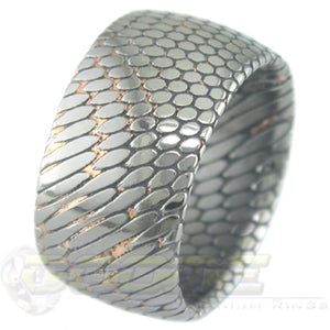 SuperConductor Dome Ring in 12mm Width Etched – Boone Titanium Rings