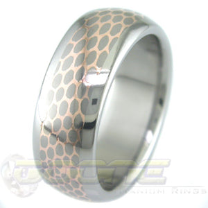 SuperConductor Inlay in Titanium Dome Ring in 8mm Width