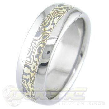 Gold and Silver Mokume