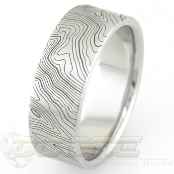 Topographic – Boone Titanium Rings