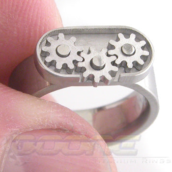 fidget ring gears TriGears Strongest Grade Ti 8-1-1 ($45 Extra) / Script